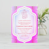 Ganesh Chaturthi Puja Golden Kaart (Staand voorkant)