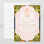 Ganesh Chaturthi Puja Golden Kaart (Voorkant / Achterkant)