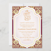 Ganesh Chaturthi Puja Golden Kaart (Voorkant)