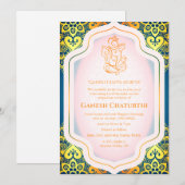 Ganesh Chaturthi Puja Golden Kaart (Voorkant / Achterkant)