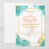 Ganesh Chaturthi Puja Golden Kaart (Voorkant / Achterkant)
