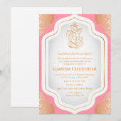 Ganesh Chaturthi Puja Golden Kaart (Voorkant / Achterkant)