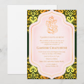 Ganesh Chaturthi Puja Golden Kaart (Voorkant / Achterkant)