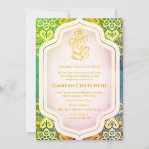 Ganesh Chaturthi Puja Golden Kaart