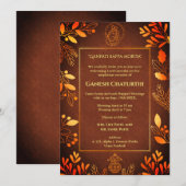 Ganesh Chaturthi Puja gouden elementen Kaart (Voorkant / Achterkant)