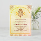 Ganesh Chaturthi Puja Kaart (Staand voorkant)