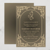 Ganesh Chaturthi Puja Kaart (Voorkant / Achterkant)