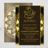 Ganesh Chaturthi Puja Kaart (Voorkant / Achterkant)