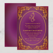 Ganesh Chaturthi Puja Kaart (Voorkant / Achterkant)