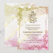 Ganesh Chaturthi Puja Kaart (Voorkant / Achterkant)