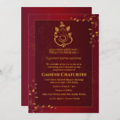 Ganesh Chaturthi Puja Kaart (Voorkant / Achterkant)