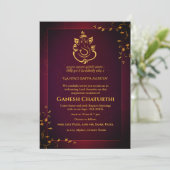 Ganesh Chaturthi Puja Kaart (Staand voorkant)