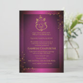 Ganesh Chaturthi Puja Kaart (Staand voorkant)