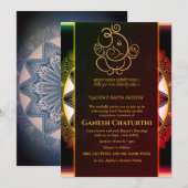 Ganesh Chaturthi Puja Kaart (Voorkant / Achterkant)