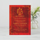 Ganesh Chaturthi Puja Kaart (Staand voorkant)