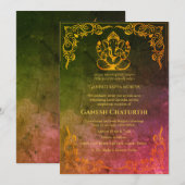 Ganesh Chaturthi Puja Kaart (Voorkant / Achterkant)