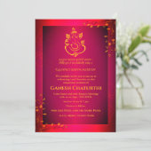 Ganesh Chaturthi Puja Kaart (Staand voorkant)