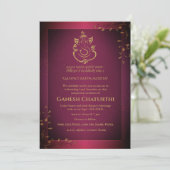 Ganesh Chaturthi Puja Kaart (Staand voorkant)
