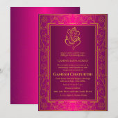 Ganesh Chaturthi Puja Kaart (Voorkant / Achterkant)