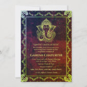 Ganesh Chaturthi Puja Roya gouden elementen Kaart (Voorkant)