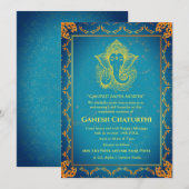 Ganesh Chaturthi Puja Roya gouden elementen Kaart (Voorkant / Achterkant)