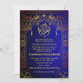 Ganesh Chaturthi Puja Roya gouden elementen Kaart (Voorkant)