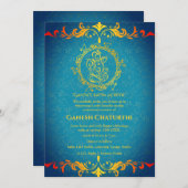 Ganesh Chaturthi Puja Roya gouden elementen Kaart (Voorkant / Achterkant)