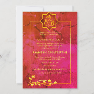 Ganesh Chaturthi Puja Royal Golden Kaart