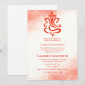 Ganesh Chaturthi Puja Sindoor Red Kaart (Voorkant / Achterkant)