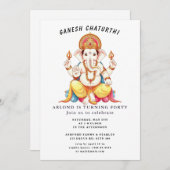 ganesh chaturthi verjaardagsuitnodiging kaart (Voorkant / Achterkant)