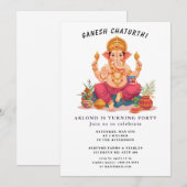 ganesh chaturthi verjaardagsuitnodiging kaart (Voorkant / Achterkant)