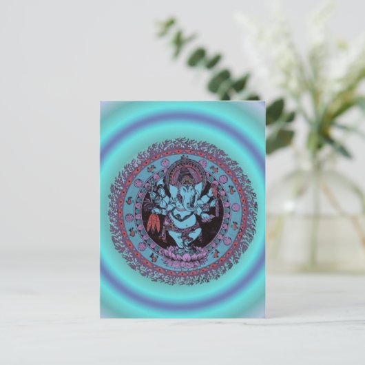Ganesh Dancer Briefkaart (Staand voorkant)