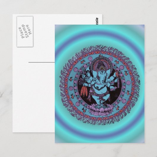 Ganesh Dancer Briefkaart (Voorkant / Achterkant)