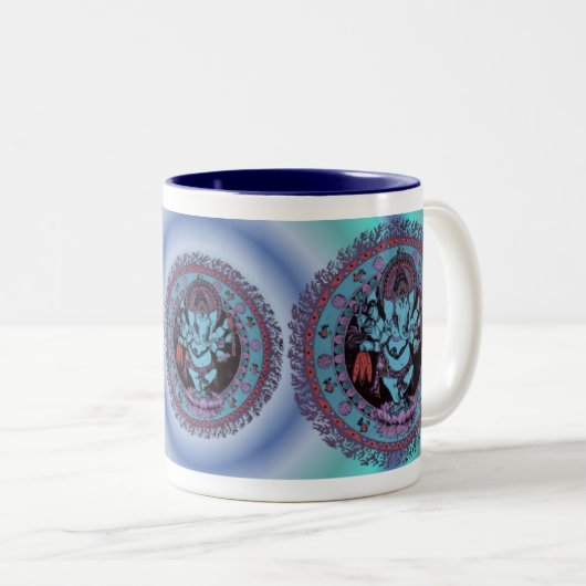 Ganesh Dancer Tweekleurige Koffiemok (Voorkant rechts)