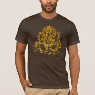 Ganesh detail oranje t-shirt