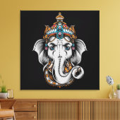Ganesh Elephant Canvas Afdruk (Insitu (Woonkamer))