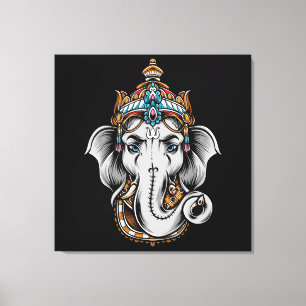 Ganesh Elephant Canvas Afdruk