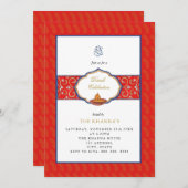 Ganesh en DIya Diwali Party Uitnodiging (Voorkant / Achterkant)