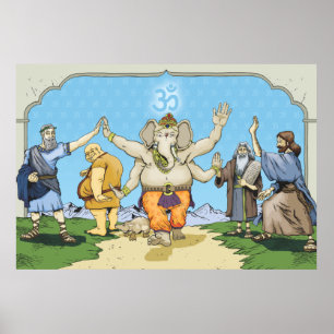 GANESH EN VRIENDEN POSTER