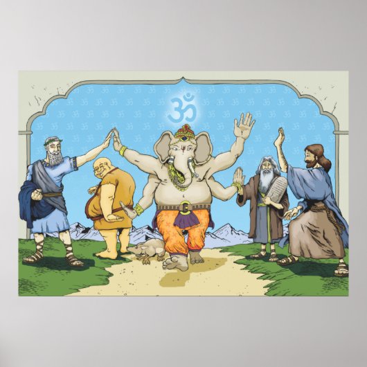 GANESH EN VRIENDEN POSTER (Voorkant)