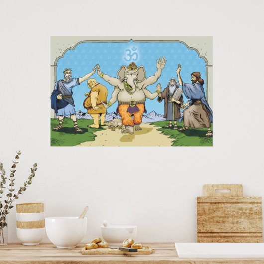 GANESH EN VRIENDEN POSTER (Keuken)
