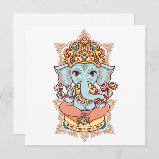 Ganesh Feestdagenkaart (Voorkant / Achterkant)