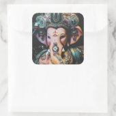Ganesh Ganapati Hindu God van rijkdom Vierkante Sticker (Tas)