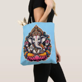 Ganesh/Ganesha-Canvas tas - afbeeldingen aan beide (Dichtbij)