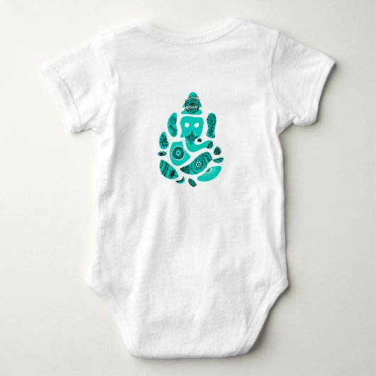 Ganesh Ganesha Diety Elephant Baby Jersey Romper (Achterkant)