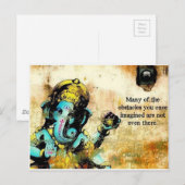 Ganesh Ganesha Hindu India Asian Elephant Deite Briefkaart (Voorkant / Achterkant)