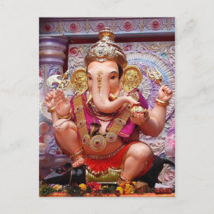 Ganesh Ganesha Hindu India Asian Elephant Deite Briefkaart