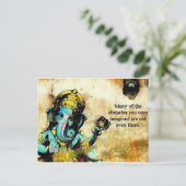 Ganesh Ganesha Hindu India Asian Elephant Deite Briefkaart (Staand voorkant)