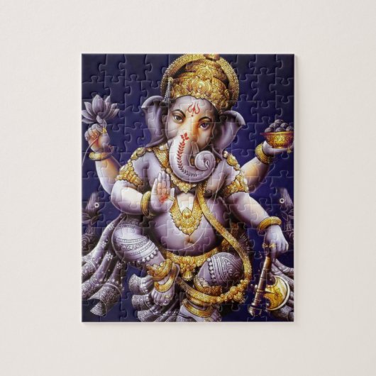 Ganesh Ganesha Hindu India Asian Elephant Deite Legpuzzel (Verticaal)