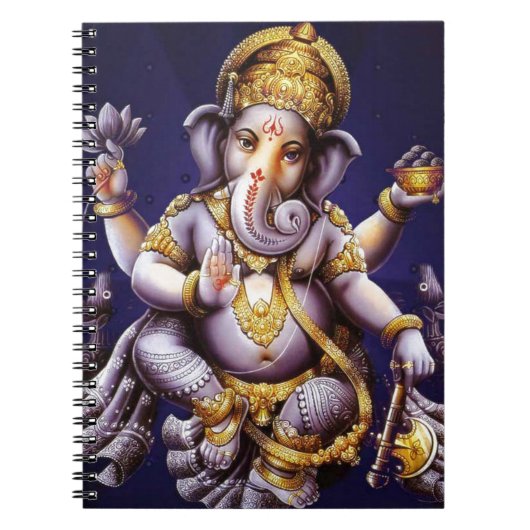 Ganesh Ganesha Hindu India Asian Elephant Deite Notitieboek (Voorkant)